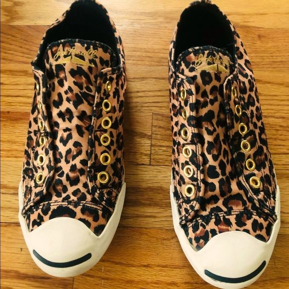 Converse Jack Purcell Animal Print Sneaker | Size 7 Womens - Picture 1 of 7